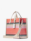 manhattan striped large tote, , s7productThumbnail