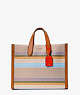 Manhattan Striped Large Tote, Yellow Multi, ProductTile