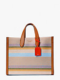 manhattan striped large tote, , s7productThumbnail