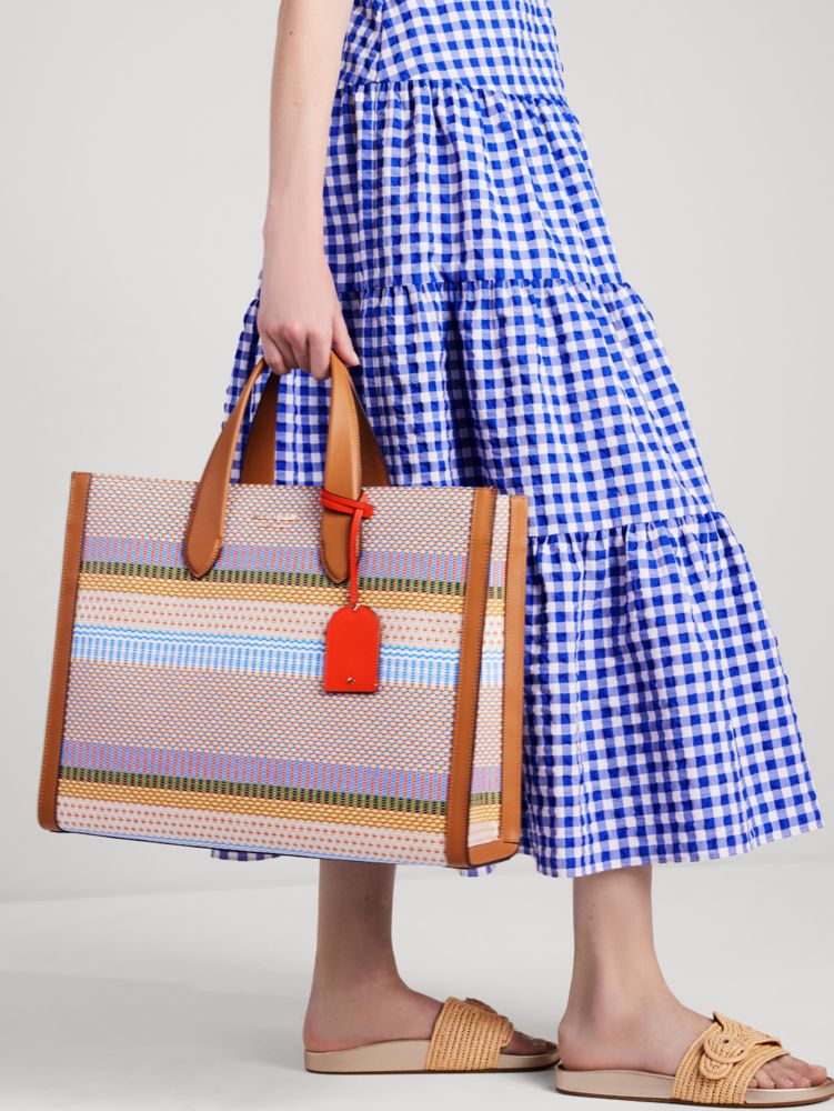 Kate spade ケイトスペード マンハッタン ウーブン ラージ トート