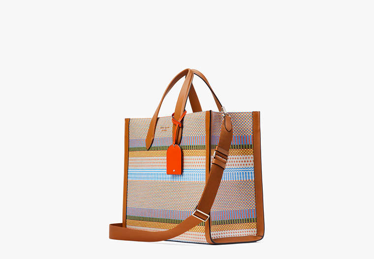 Manhattan Striped Large Tote, Yellow Multi, Product