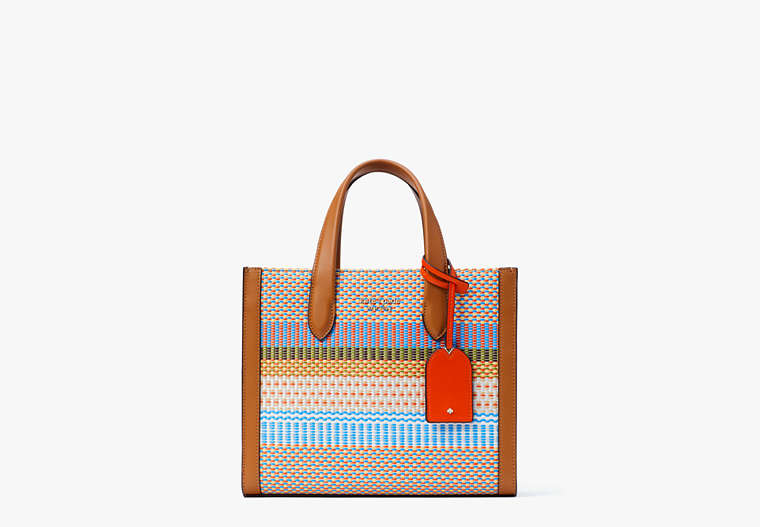 Manhattan Striped Small Tote, Yellow Multi, Product image number 0