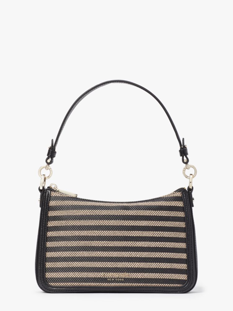 Hudson Striped Medium Convertible Crossbody, Black Multi, ProductTile