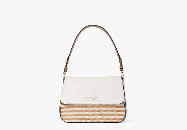 Hudson Striped Medium Convertible Shoulder Bag, Parchment Multi, Product image number 0