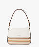 Hudson Striped Medium Convertible Shoulder Bag, Parchment Multi, ProductTile