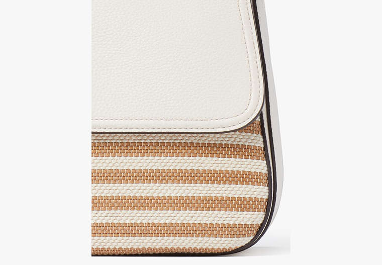 Hudson Striped Medium Convertible Shoulder Bag, Parchment Multi, Product