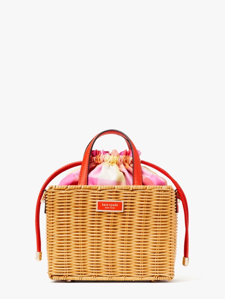 Sam Wicker Madras Mini Satchel | Kate Spade New York