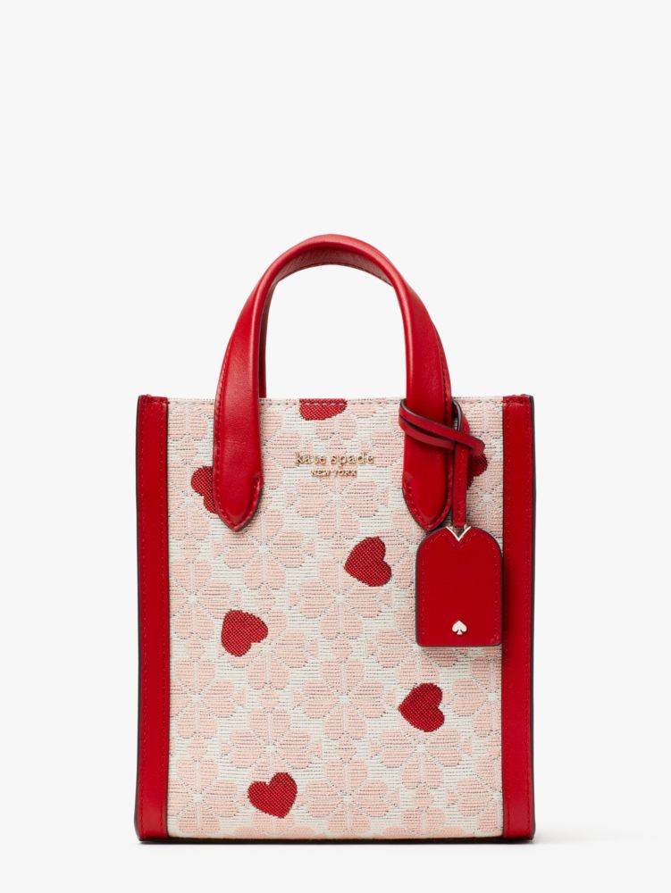 Kate Spade スペード フラワー ジャカード マンハッタン ミニ トート