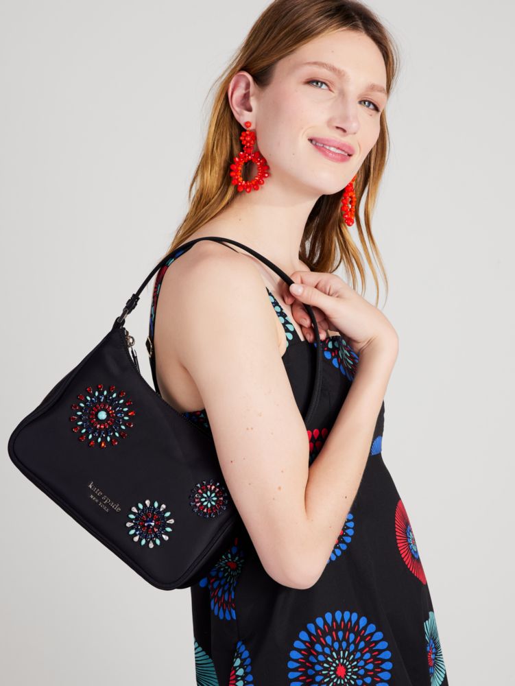The Little Better Sam Fireworks Embellished Nylon Small Shoulder Bag | Kate  Spade New York