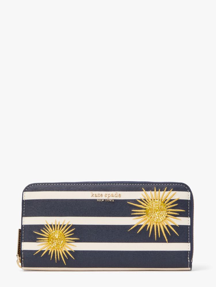 Sunkiss Embellished Zip Around Continental Wallet | Kate Spade New York