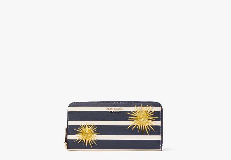 Sunkiss Embellished Zip-around Continental Wallet, Blazer Blue Multi, Product
