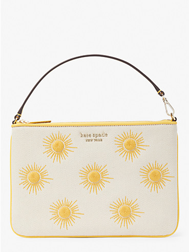 sunkiss embroidered canvas sun pouch wristlet, , rr_productgrid