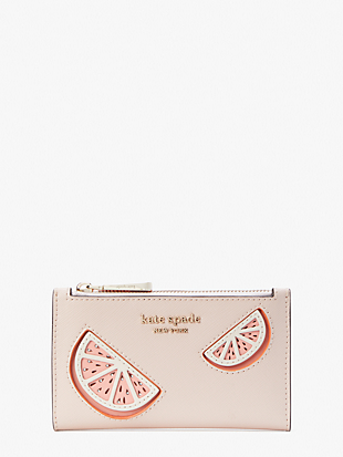 tini embellished small slim bifold wallet by kate spade new york non-hover view