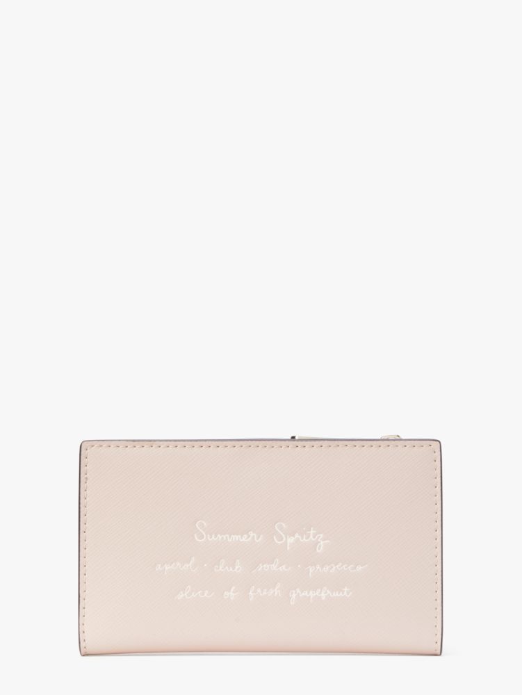 Tini Embellished Small Slim Bifold Wallet, Pale Dogwood, Product