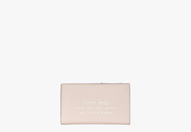 Tini Embellished Small Slim Bifold Wallet, Pale Dogwood, Product