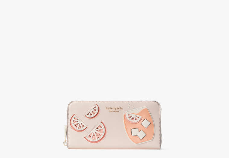 Tini Embellished Zip-around Continental Wallet, Pale Dogwood, Product image number 0