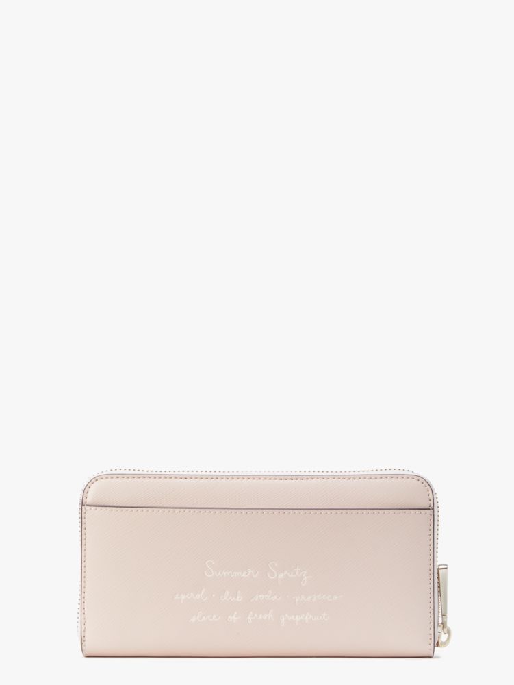 Tini Embellished Zip Around Continental Wallet, Pale Dogwood, Product