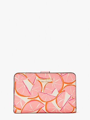 spencer grapefruit compact wallet by kate spade new york non-hover view