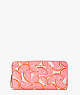 Spencer Grapefruit Zip-around Continental Wallet, Pink Multi, ProductTile