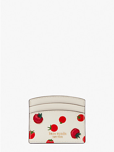 Spencer Tomato Dot Embellished Cardholder, , rr_productgrid