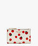 Spencer Tomato Dot Embellished Small Slim Bifold Wallet, Parchment Multi, ProductTile