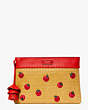 Roma Embellished Tomato Straw Clutch, , Product