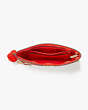 Roma Embellished Tomato Straw Clutch, , Product