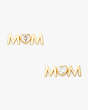 Love You, Mom Boxed Studs, Clear/Gold, Product