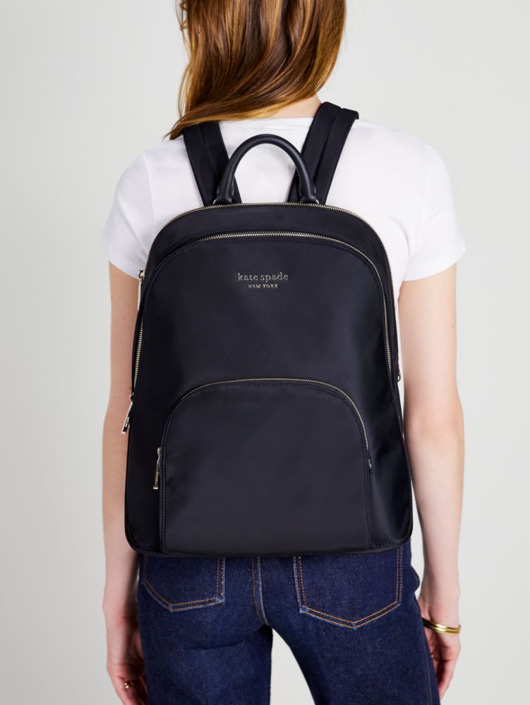 Women's black the little better sam nylon laptop backpack | Kate Spade New  York UK