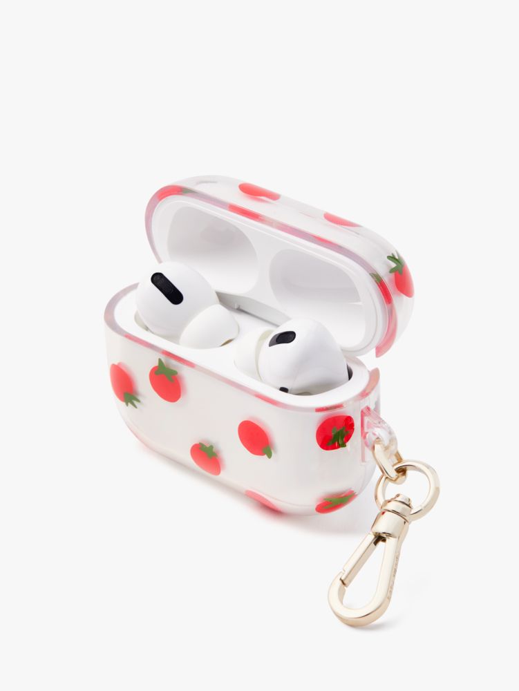 Women's bright red Roma Tomato AirPods Pro Case | Kate Spade New York NL