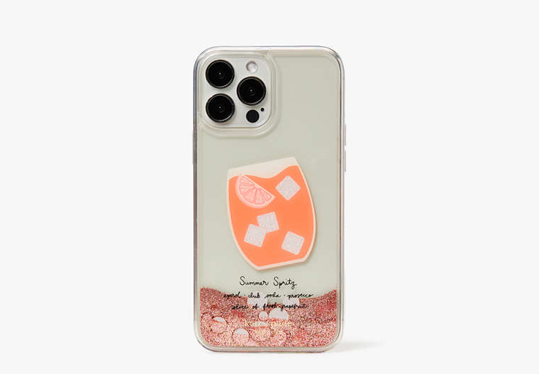 Campari Liquid Glitter iPhone 13 Pro Max Case, Peach Multi, Product