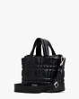 Softwhere Quilted Leather Mini Tote, Black, Product