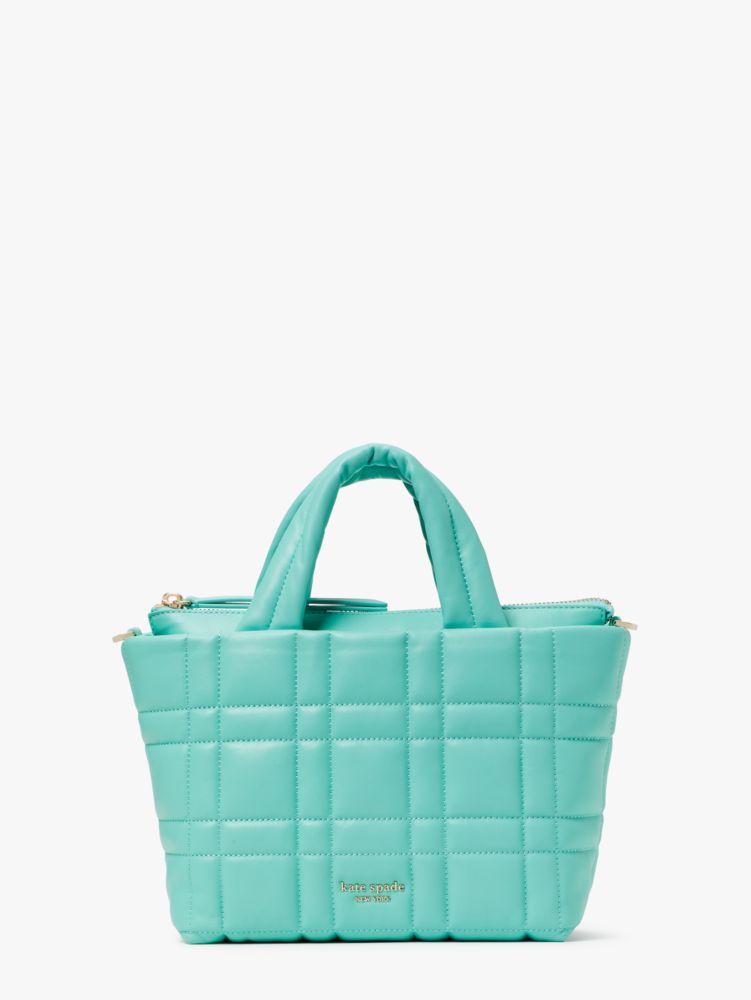 Softwhere Quilted Leather Mini Tote, Summer Rain, ProductTile