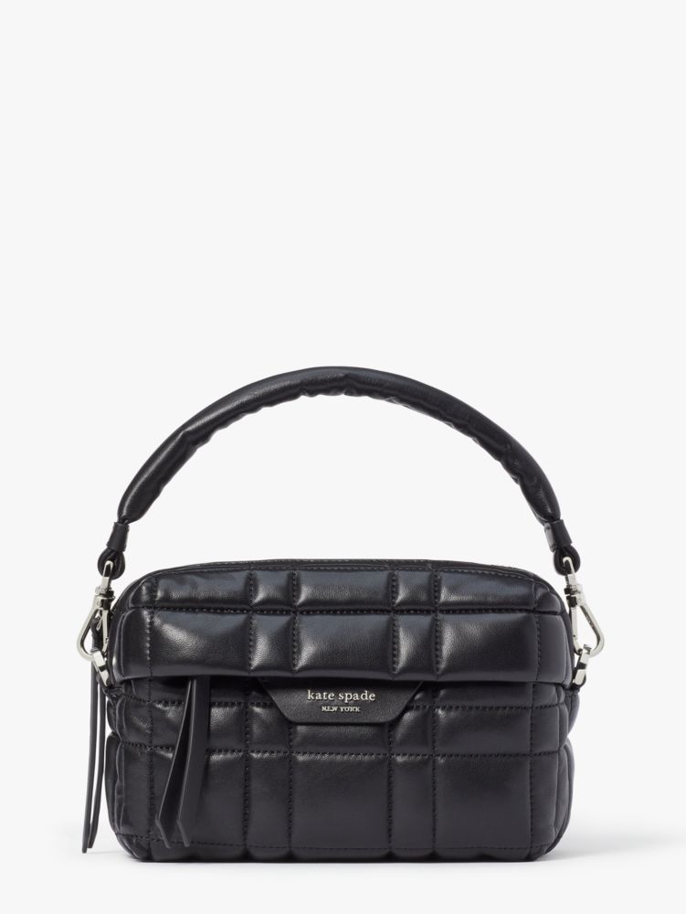 Softwhere Quilted Leather Small Crossbody, Black, ProductTile