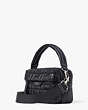 Softwhere Quilted Leather Small Convertible Crossbody, Black, Product