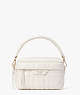 Softwhere Quilted Leather Small Convertible Crossbody, Parchment, ProductTile