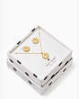 Spot The Spade Pendant And Studs Boxed Set, Clear/Gold, Product