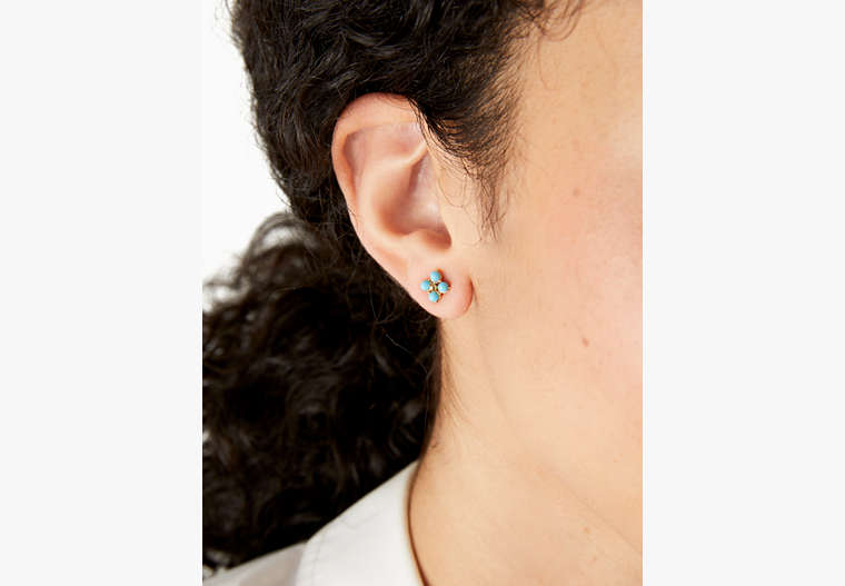 Miosotis Flower Studs, Turquoise, Product
