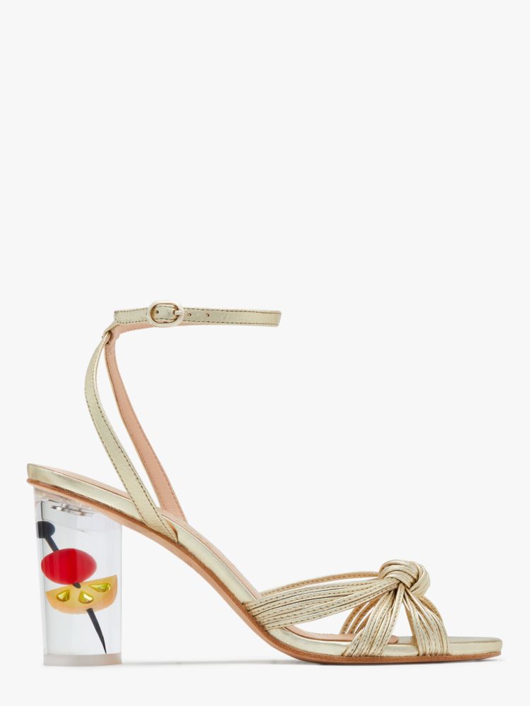 Women's pale gold happy hour sandals | Kate Spade New York NL