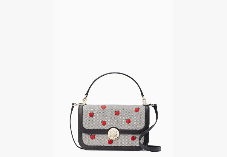 Audrey Apple Flap Crossbody Bag, Black Multi, Product image number 0