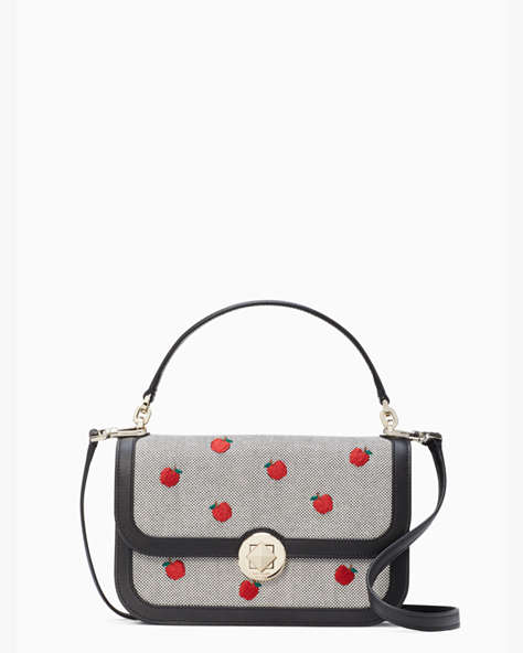 Audrey Apple Flap Crossbody Bag, Black Multi, ProductTile