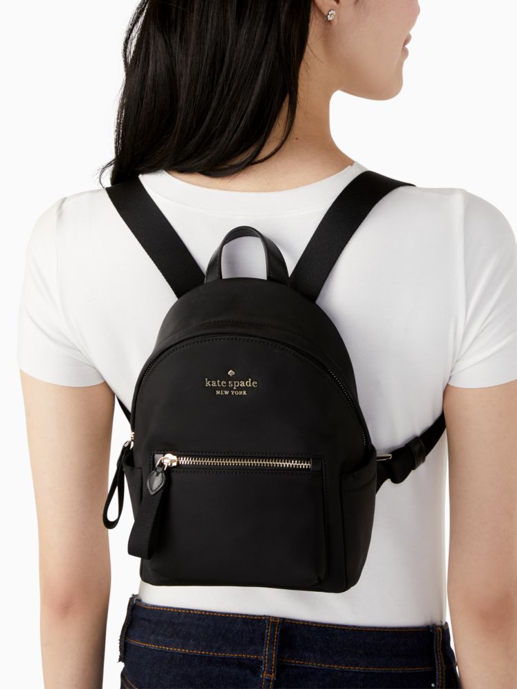 Total 62+ imagen black mini kate spade backpack