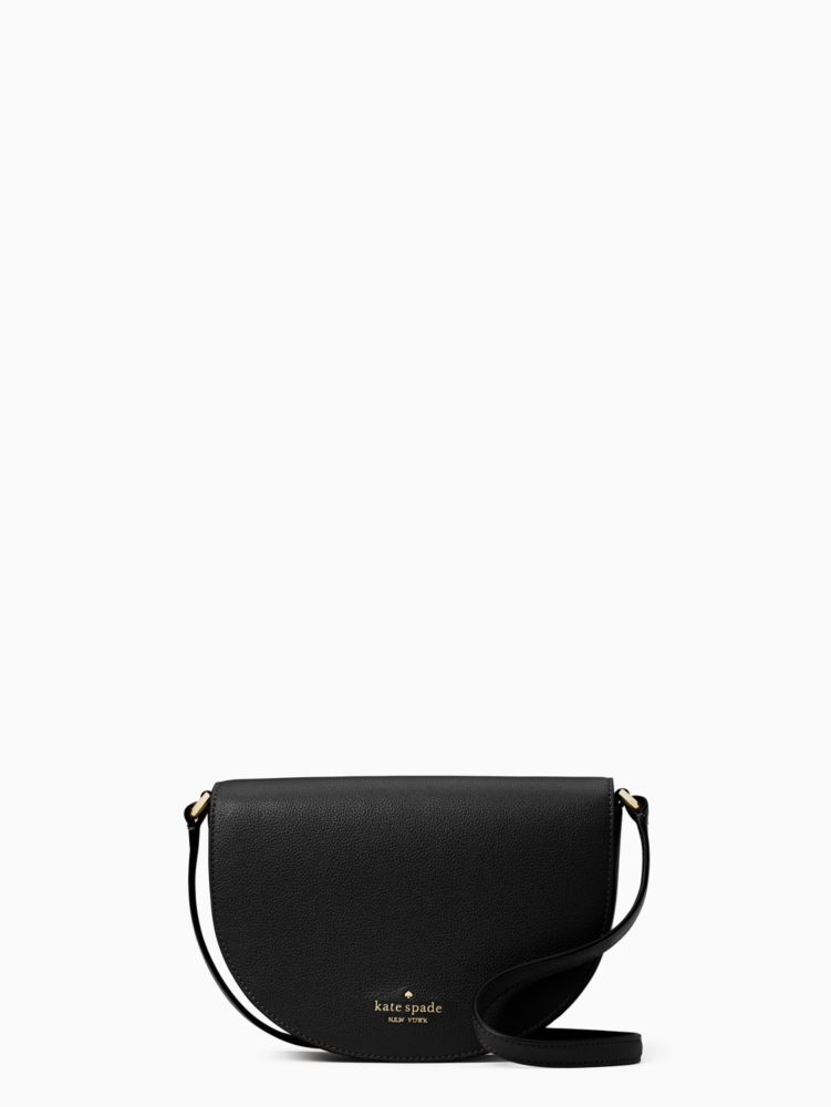 Women's black luna pebbled leather crescent crossbody | Kate Spade New York  UK