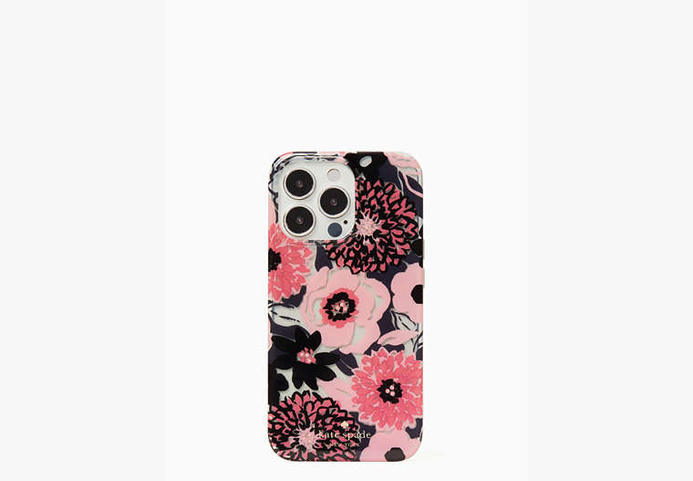 Jeweled Dahlia Floral iPhone 13 Pro Case, Pink Multi, Product
