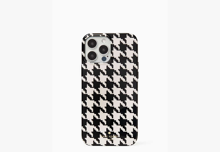 Houndstooth Printed Resin Ipphone 13 Pro Max Case, Black Multi, Product