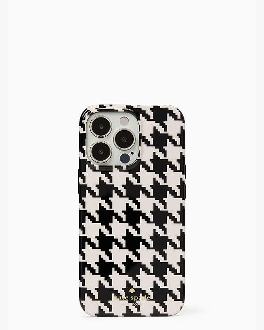 Houndstooth Printed Resin I Phone 13 Pro Case | Kate Spade Surprise