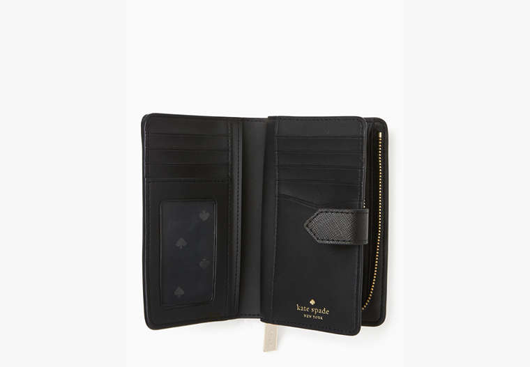 Staci Medium Compartment Bifold Wallet, Black Multi, Product