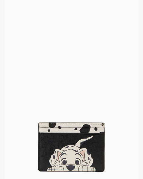 Disney X Kate Spade New York Small Slim Dalmatians Dog Card Holder, Black Multi, ProductTile