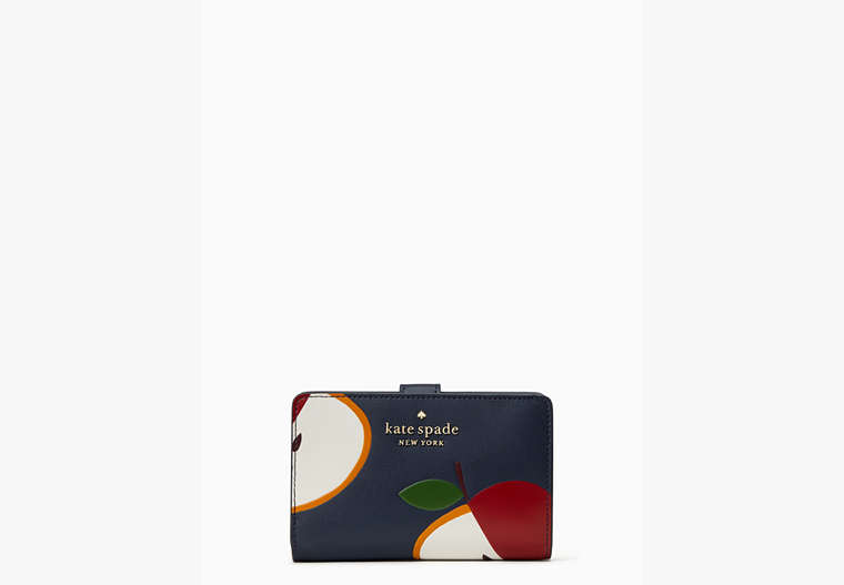 Honeycrisp Apple Medium Compartment Bifold Wallet, Blue Multi, Product image number 0