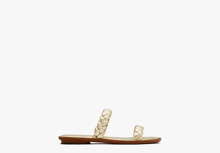 Miami Slide Sandals, Pale Gold, Product image number 0